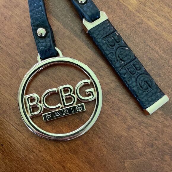 BCBG Black Pebble Leather Tote - Picture 7 of 8